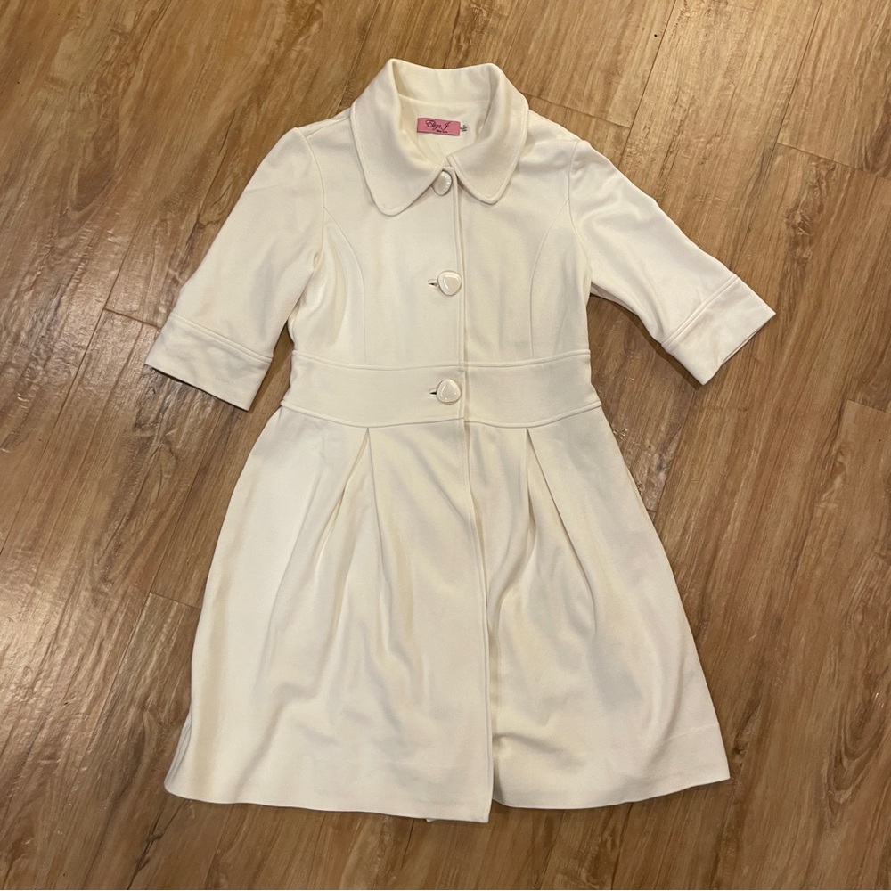 Eliza J Blazer Ivory Blazer/Coat Dress Women’s Large Decorative Buttons, 10